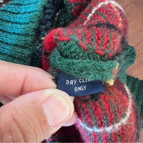 Polo by Ralph Lauren Vintage 100% Wool Plaid Crewneck Sweater Size XL - Picture 7 of 10